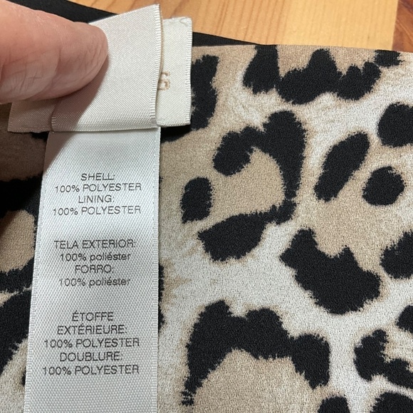 CHICO’S Leopard Print / Black Chiffon Reversible / Convertible Tank CA Sz L - Picture 9 of 11